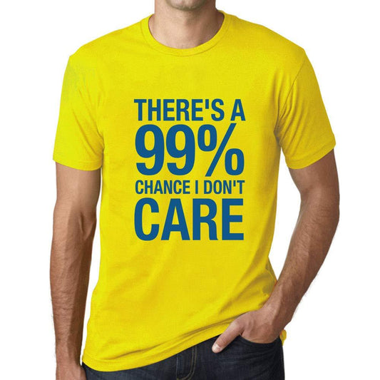 Ultrabasic Homme T-Shirt Graphique There's a Chance I Don't Care Citron