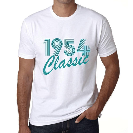 Ultrabasic - Homme T-Shirt Graphique Years Lines Classic 1954 Blanc