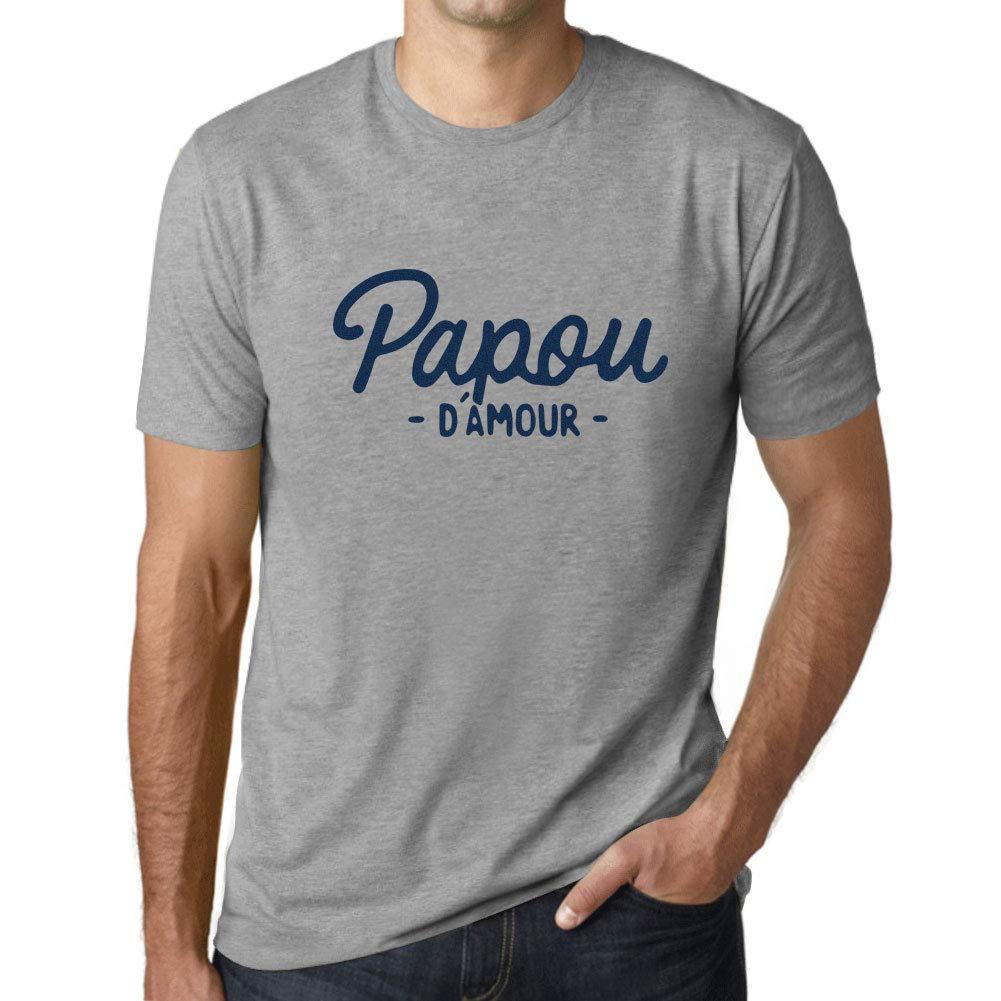 Ultrabasic - Homme Graphique Papou d'amour T-Shirt Marine Lettre