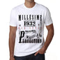 1932,Cadeaux,Anniversaire,Manches Courtes,Blanc,Homme T-Shirt