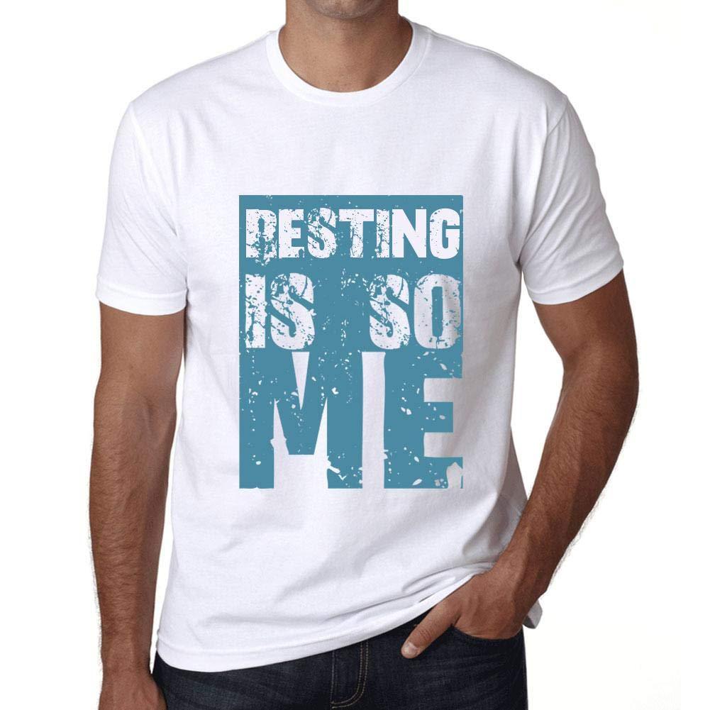 Homme T-Shirt Graphique Resting is So Me Blanc