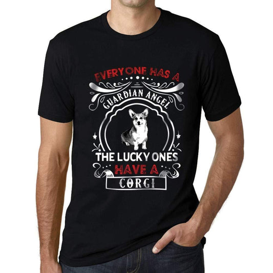 Homme T-Shirt Graphique Imprimé Vintage Tee Corgi Dog Noir Profond