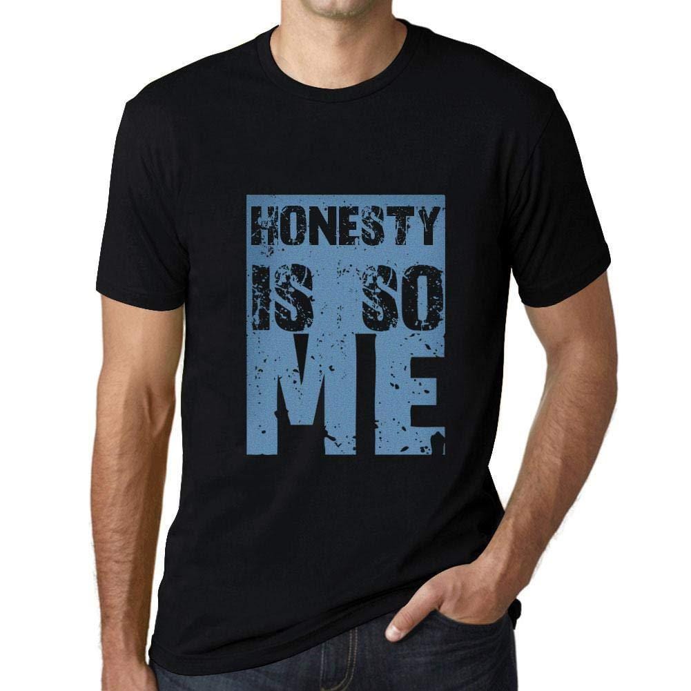 Homme T-Shirt Graphique Honesty is So Me Noir Profond