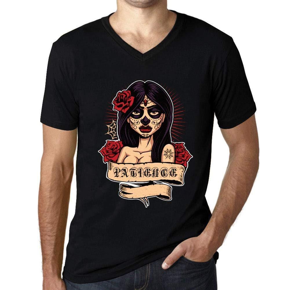 Ultrabasic - Homme Graphique Col V Tee Shirt Women Flower Tattoo Patience