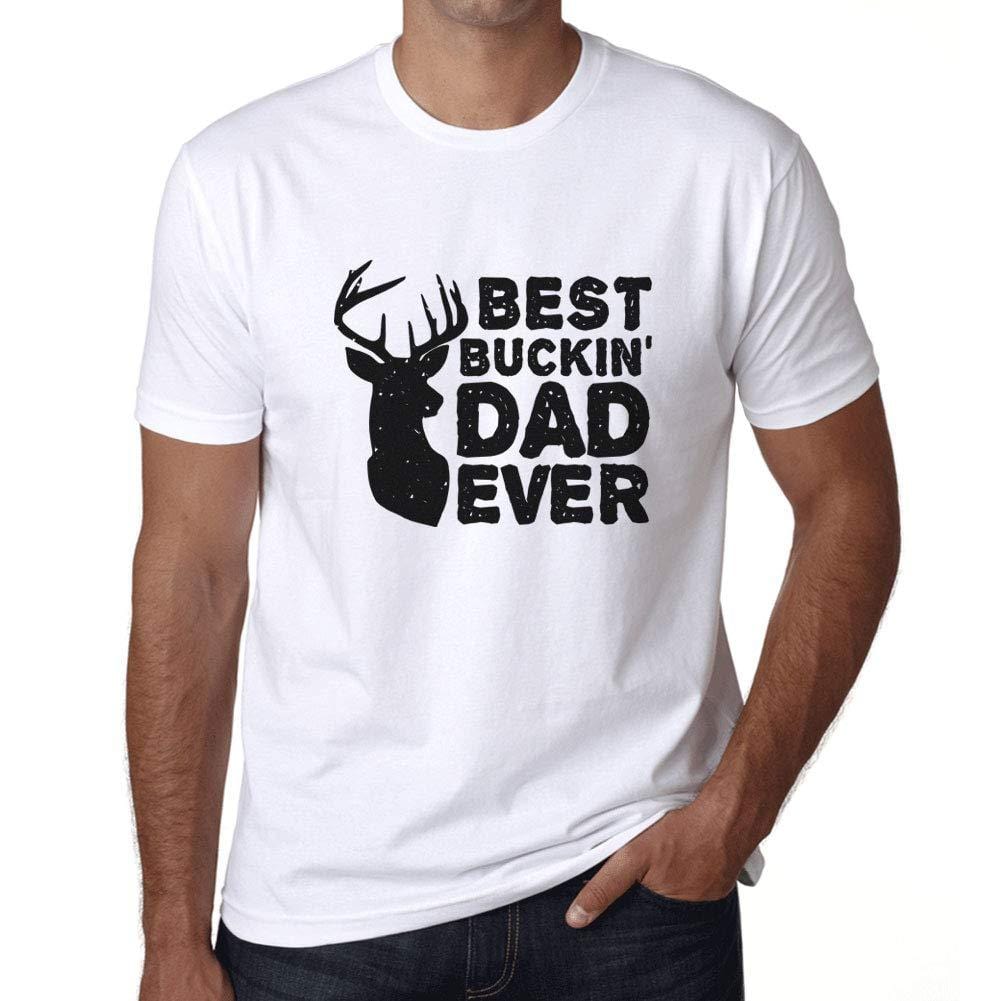 Ultrabasic - Homme T-Shirt Graphique Best Buckin' Dad Ever Blanc