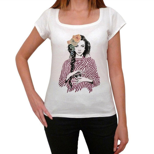 Bird Woman Vintage T-Shirt Femme,Blanc