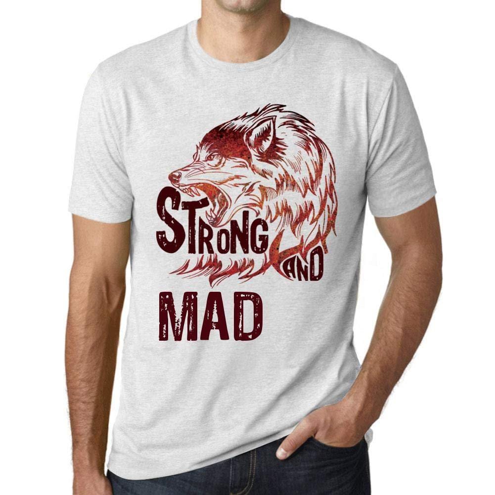 Unisex T-Shirt Graphique Strong Wolf and Fabulous Blanc