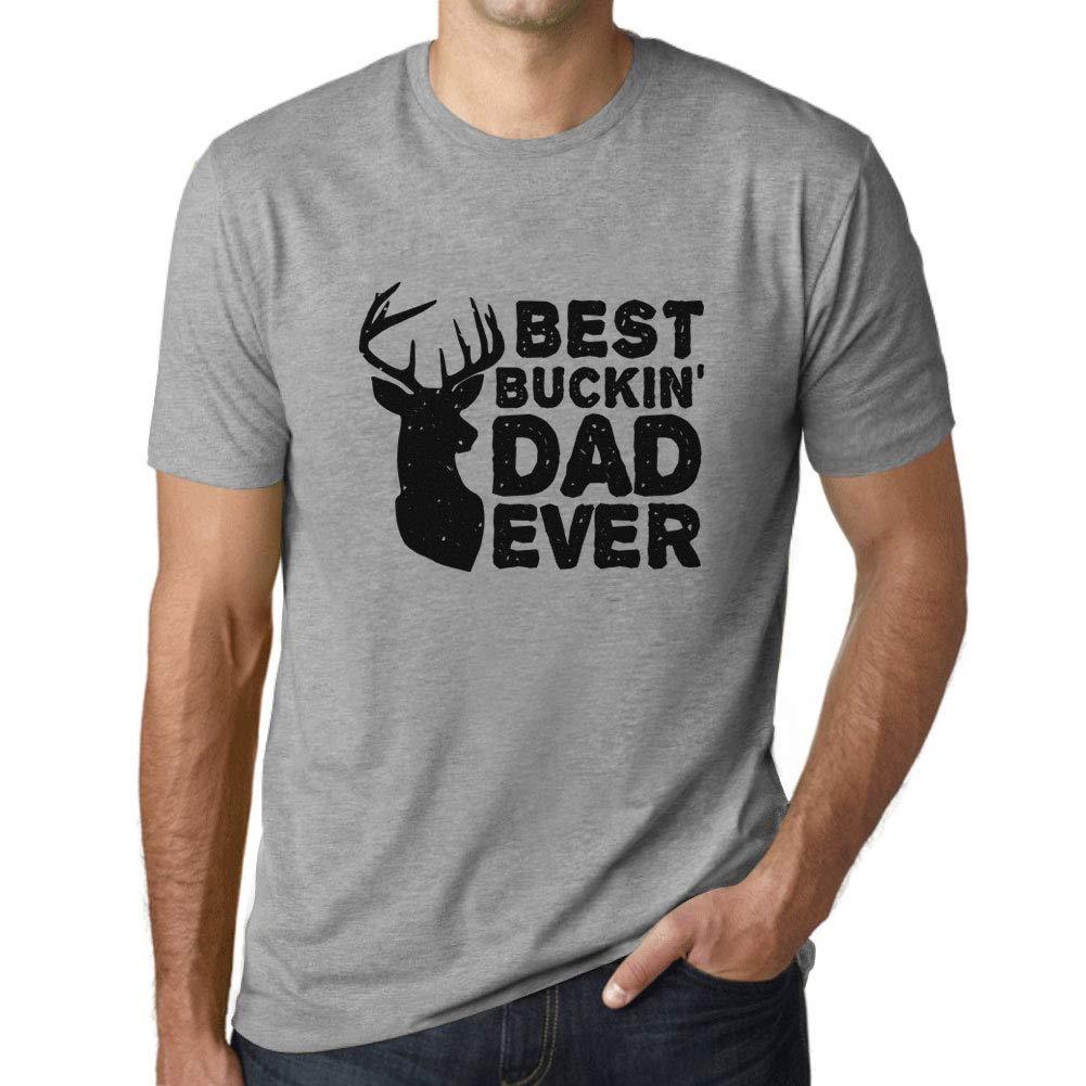 Ultrabasic - Homme T-Shirt Graphique Best Buckin' Dad Ever Gris Chiné