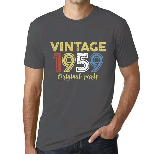 Ultrabasic - Homme Graphique Vintage 1959 T-Shirt Gris Souris