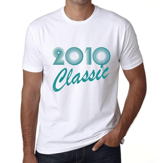 Ultrabasic - Homme T-Shirt Graphique Years Lines Classic 2010 Blanc