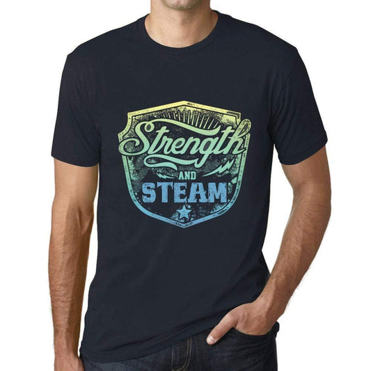 Homme T-Shirt Graphique Imprimé Vintage Tee Strength and Steam Marine