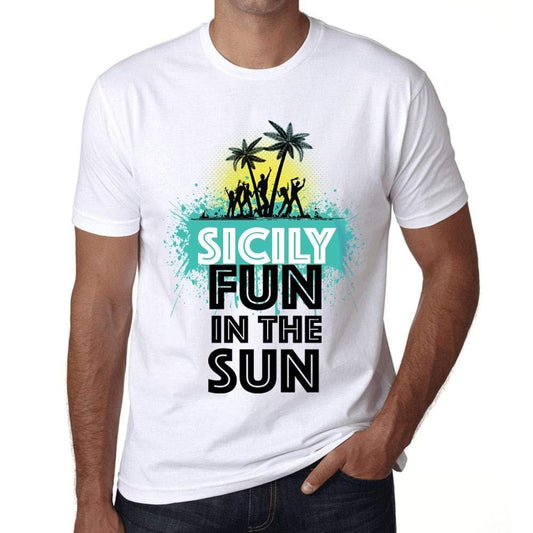 Homme T Shirt Graphique Imprimé Vintage Tee Summer Dance Sicily Blanc