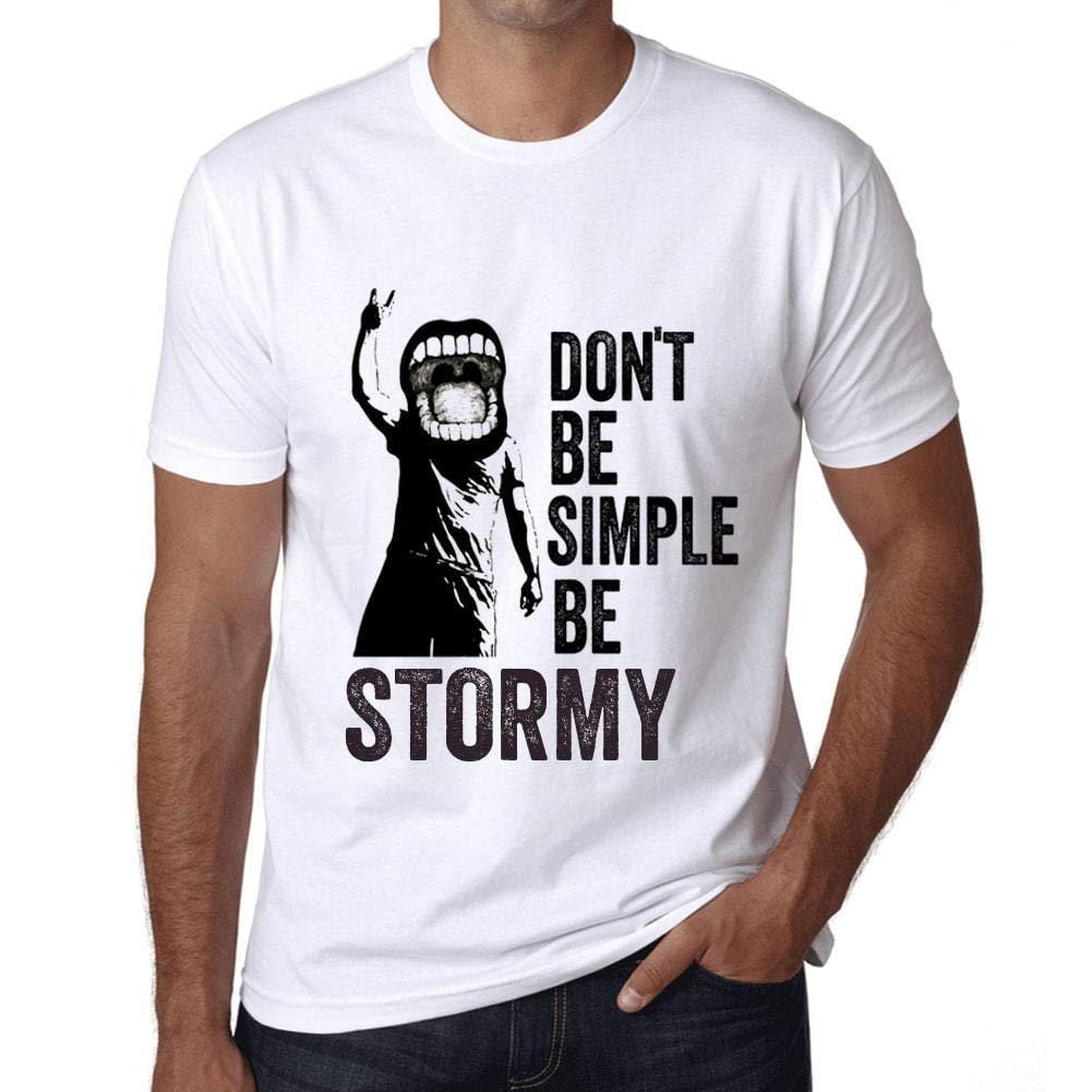 Ultrabasic Homme T-Shirt Graphique Don't Be Simple Be Stormy Blanc