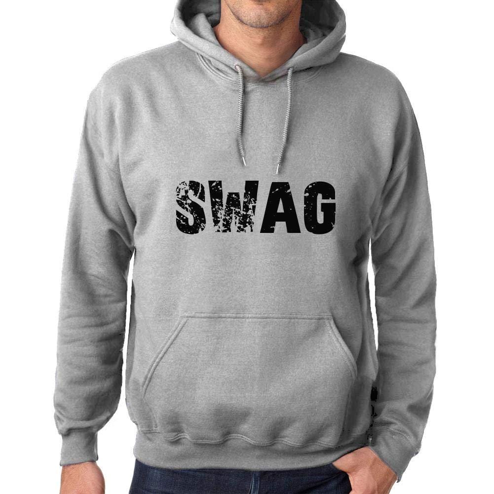 Ultrabasic Homme Femme Unisex Sweat à Capuche Hoodie Popular Words Swag Gris Chiné