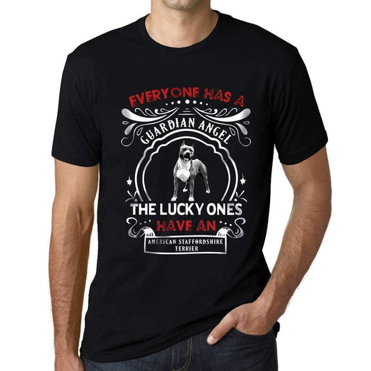 Homme T-Shirt Graphique Imprimé Vintage Tee American Staffordshire Dog Noir Profond