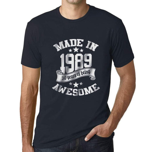 Ultrabasic - Homme T-Shirt Graphique Made in 1989 Awesome 30ème Anniversaire Marine