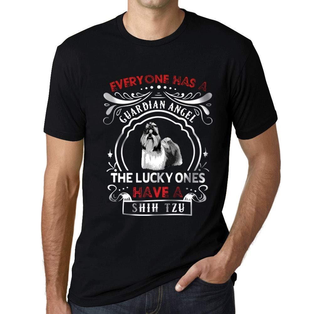 Homme T-Shirt Graphique Imprimé Vintage Tee Shih-Tzu Dog Noir Profond