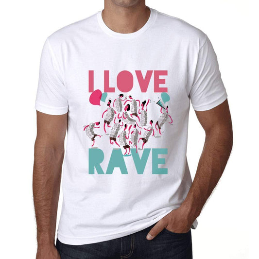 Ultrabasic Homme T-Shirt Graphique Music Fest I Love Rave Blanc