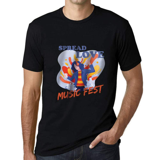 Ultrabasic Homme T-Shirt Graphique Music Fest Spread Love Noir Profond