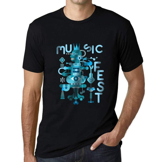 Ultrabasic Homme T-Shirt Graphique Music Fest Instrument Noir Profond