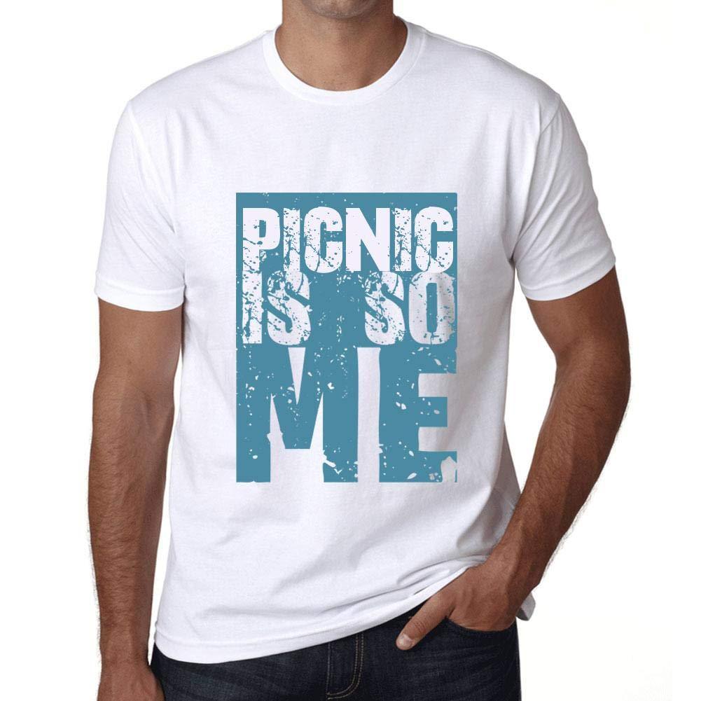 Homme T-Shirt Graphique Picnic is So Me Blanc