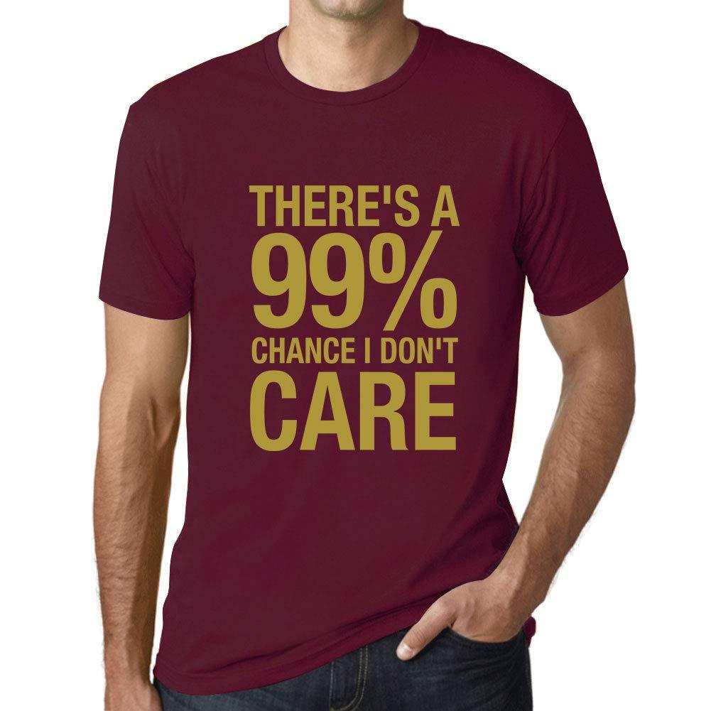 Ultrabasic Homme T-Shirt Graphique There's a Chance I Don't Care Bordeaux