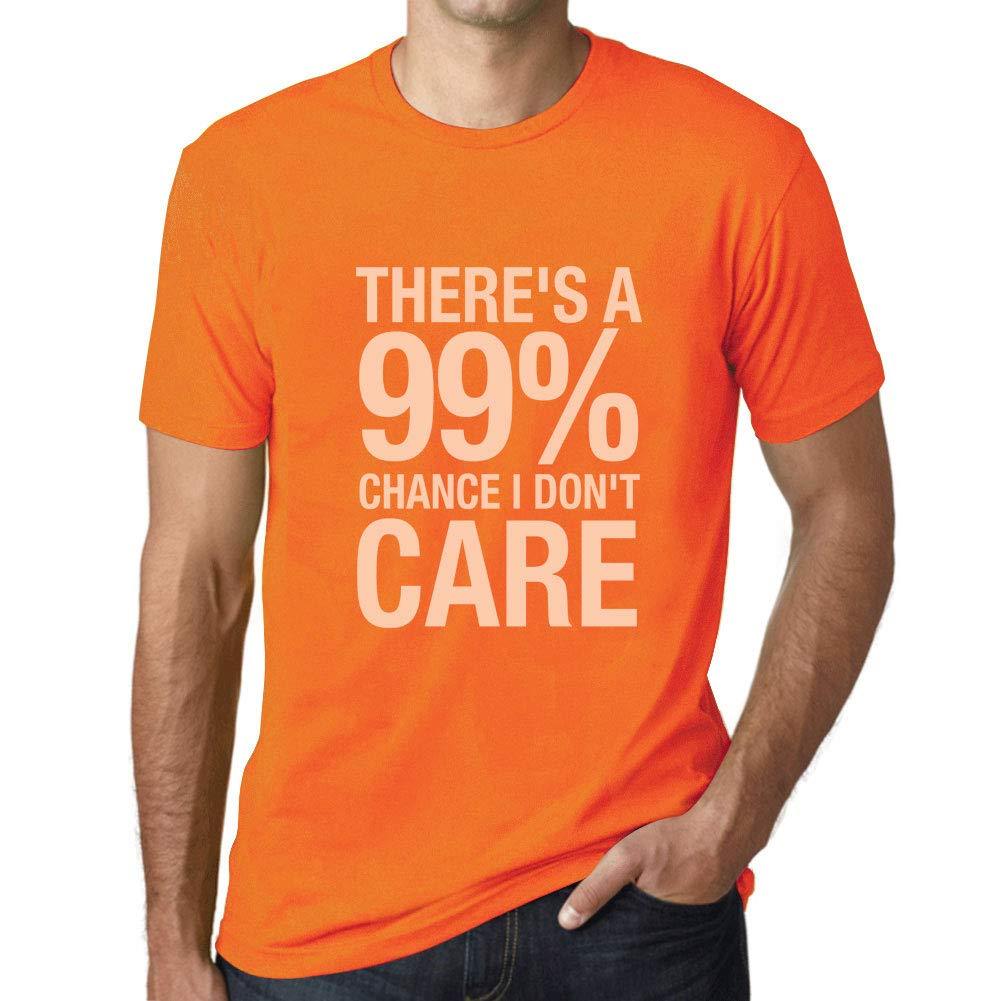 Ultrabasic Homme T-Shirt Graphique There's a Chance I Don't Care Orange
