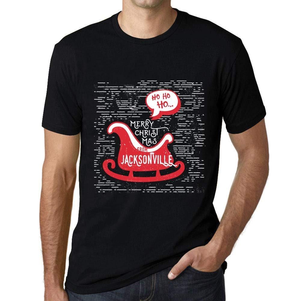 Ultrabasic Homme T-Shirt Graphique Merry Christmas from Jacksonville Noir Profond