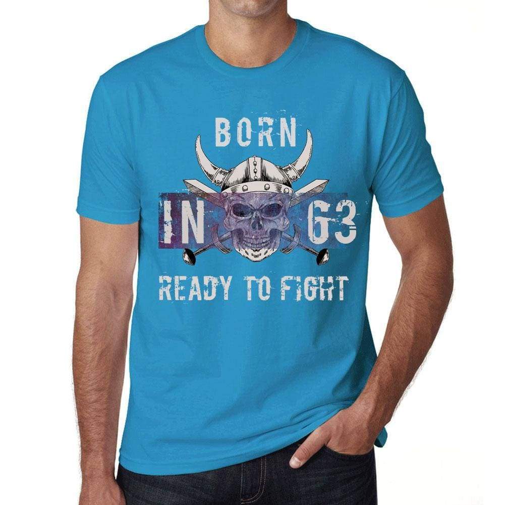 63 Ready To Fight Mens T-Shirt Blue Birthday Gift 00390 - Blue / Xs - Casual