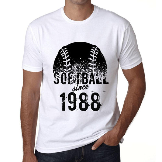 Men’s <span>Graphic</span> T-Shirt Softball Since 1988 White - ULTRABASIC