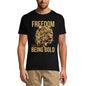 ULTRABASIC T-shirt <span>graphique</span> <span>pour hommes</span> La liberté réside dans l'audace - Citation Léopard Chemise