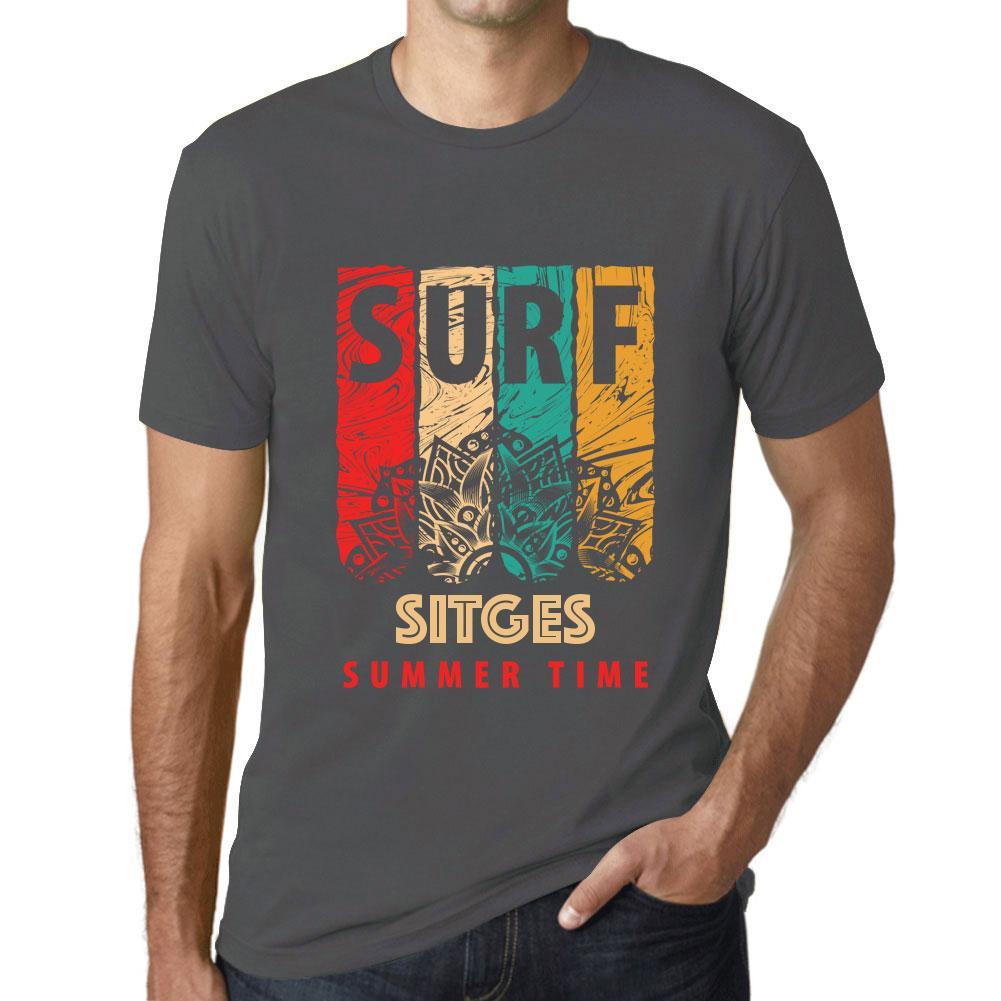 Men&rsquo;s Graphic T-Shirt Surf Summer Time SITGES Mouse Grey - Ultrabasic