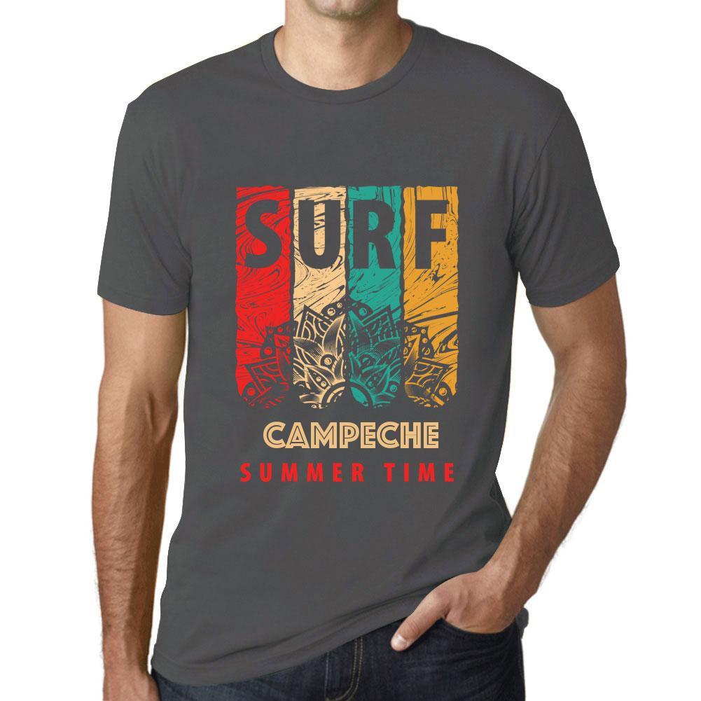 Men&rsquo;s Graphic T-Shirt Surf Summer Time CAMPECHE Mouse Grey - Ultrabasic