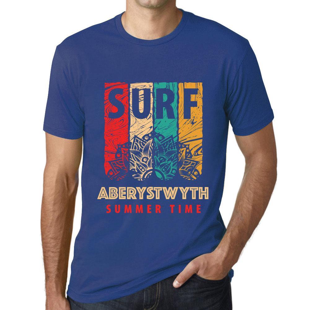 Men&rsquo;s Graphic T-Shirt Surf Summer Time ABERYSTWYTH Royal Blue - Ultrabasic