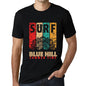 Men&rsquo;s Graphic T-Shirt Surf Summer Time BLUE HILL Deep Black - Ultrabasic