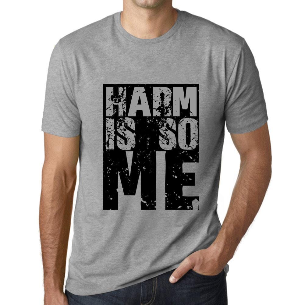 Men&rsquo;s Graphic T-Shirt HARM Is So Me Grey Marl - Ultrabasic