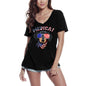 ULTRABASIC Women's Graphic T-Shirt Merica - US Cute Dog Shirt - American Flag