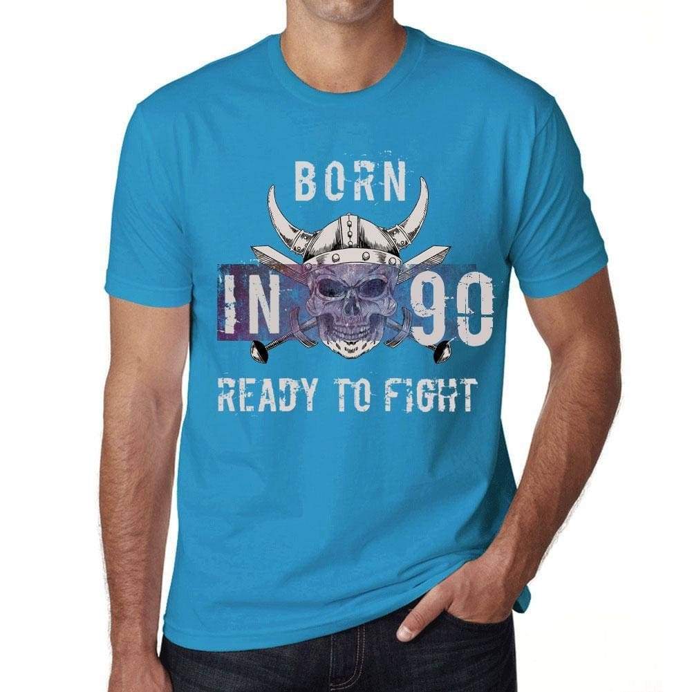90 Ready To Fight Mens T-Shirt Blue Birthday Gift 00390 - Blue / Xs - Casual