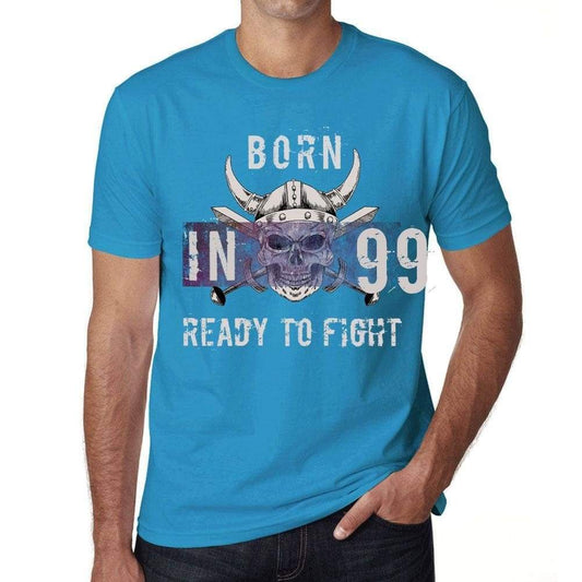 99 Ready To Fight Mens T-Shirt Blue Birthday Gift 00390 - Blue / Xs - Casual