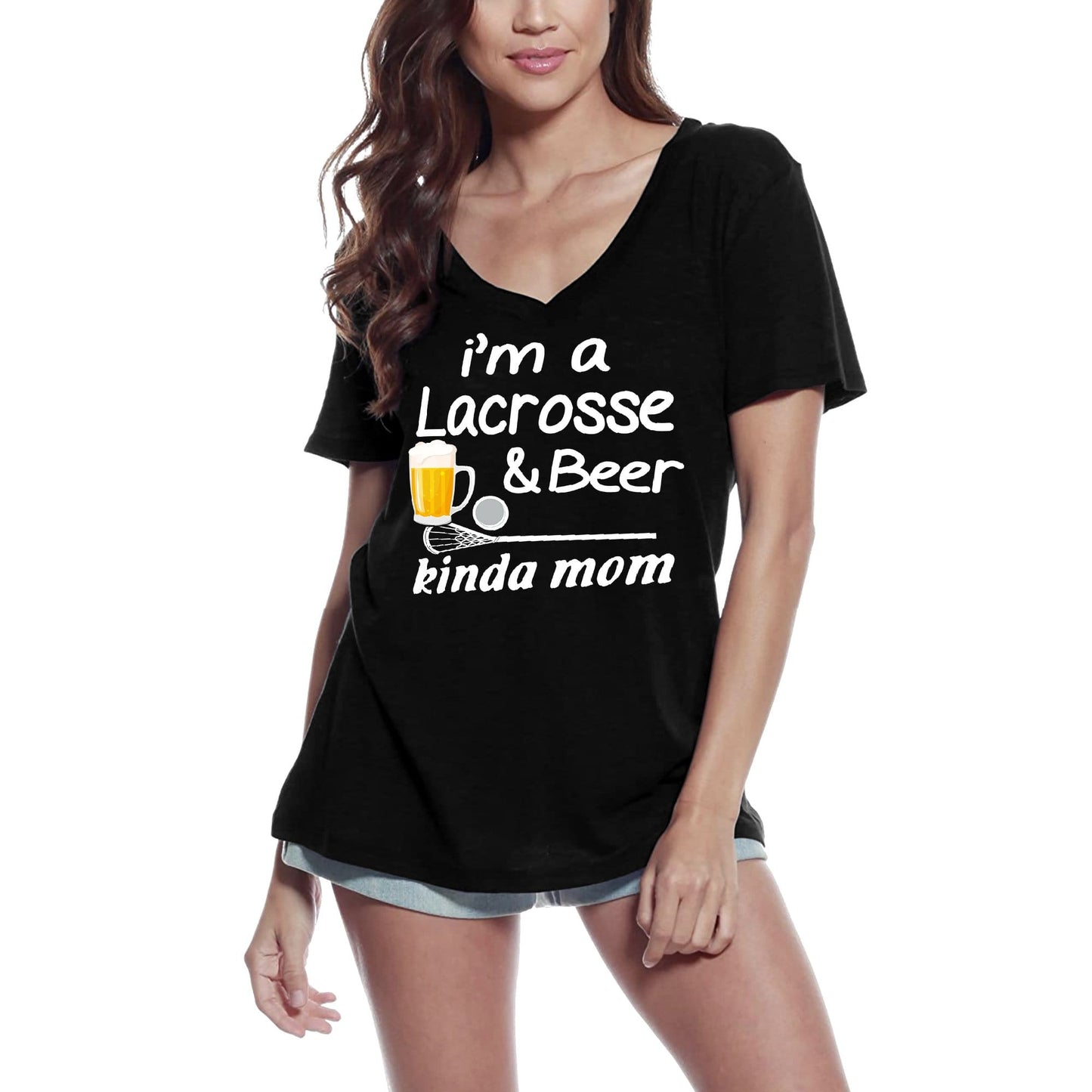 T-Shirt femme ULTRABASIC je suis une maman de crosse et de bière-T-Shirt drôle d'amant