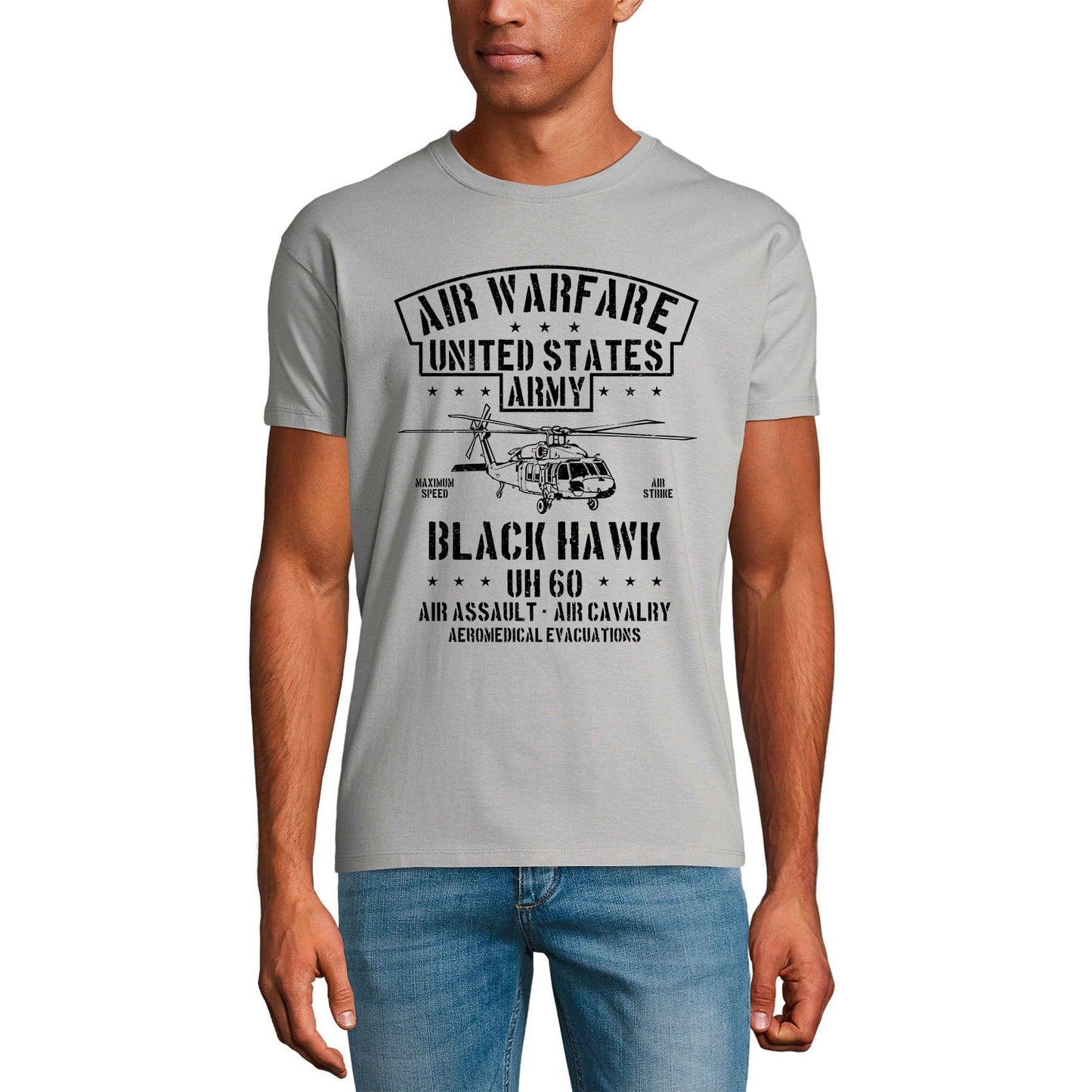 ULTRABASIC Men's T-Shirt Air Warfare United States Army - Black Hawk Tee Shirt