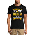 ULTRABASIC Men's T-Shirt According to Chemistry Beer is a Solution - Beer Lover Tee Shirt