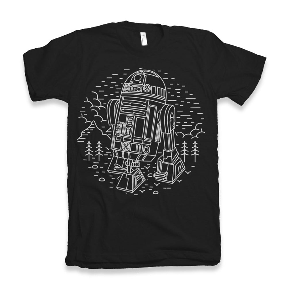ULTRABASIC Men's Graphic T-Shirt Black Droid - Galaxy Space Shirt for Men 