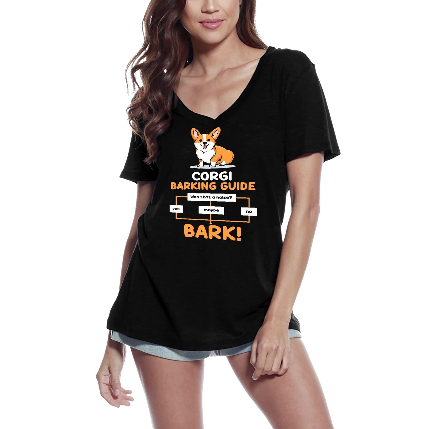 T-Shirt ULTRABASIC pour femmes, Guide des aboiements de Corgi, Tee-Shirt drôle pour chien