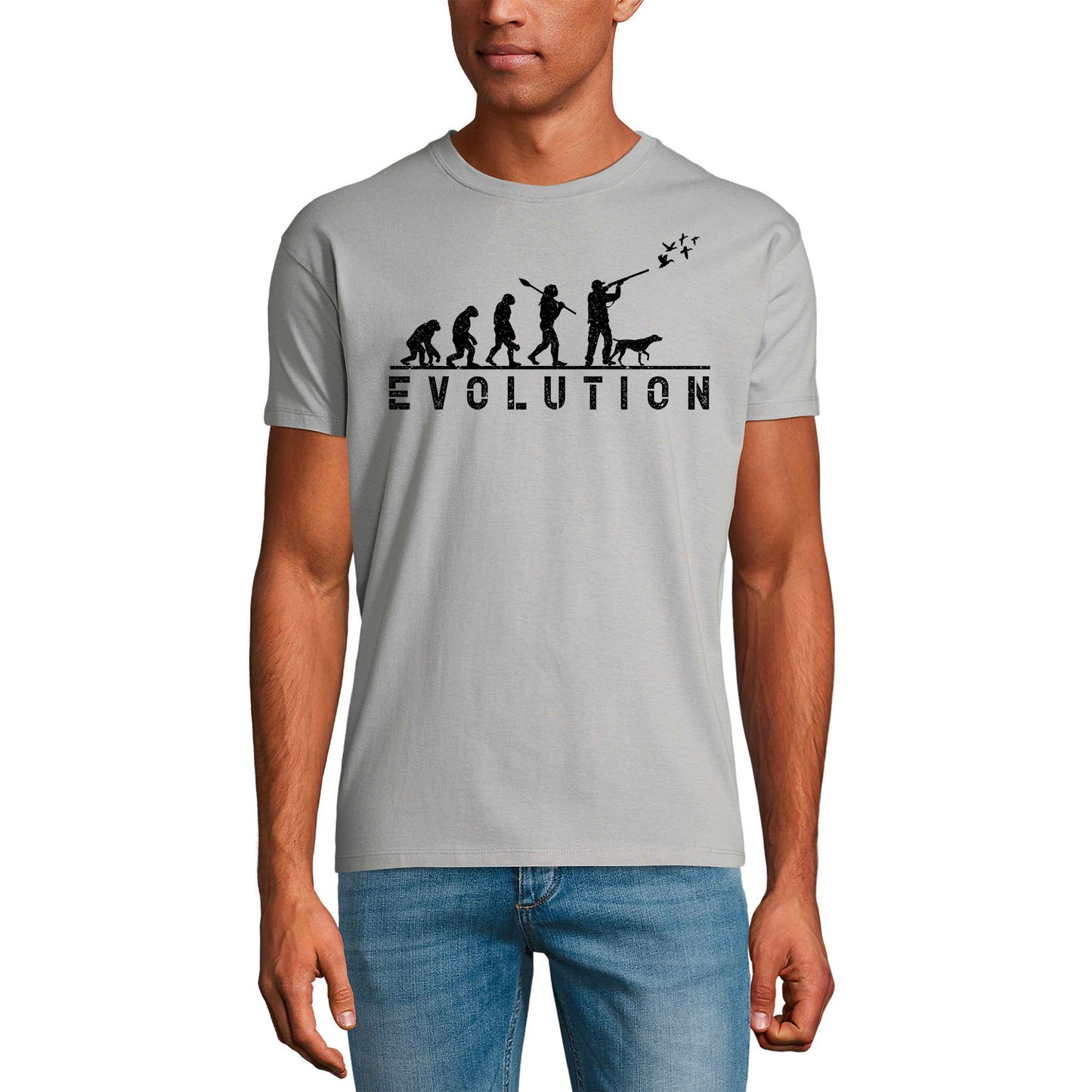 ULTRABASIC Men's T-Shirt Hunter Evolution - Funny Hunting Tee Shirt