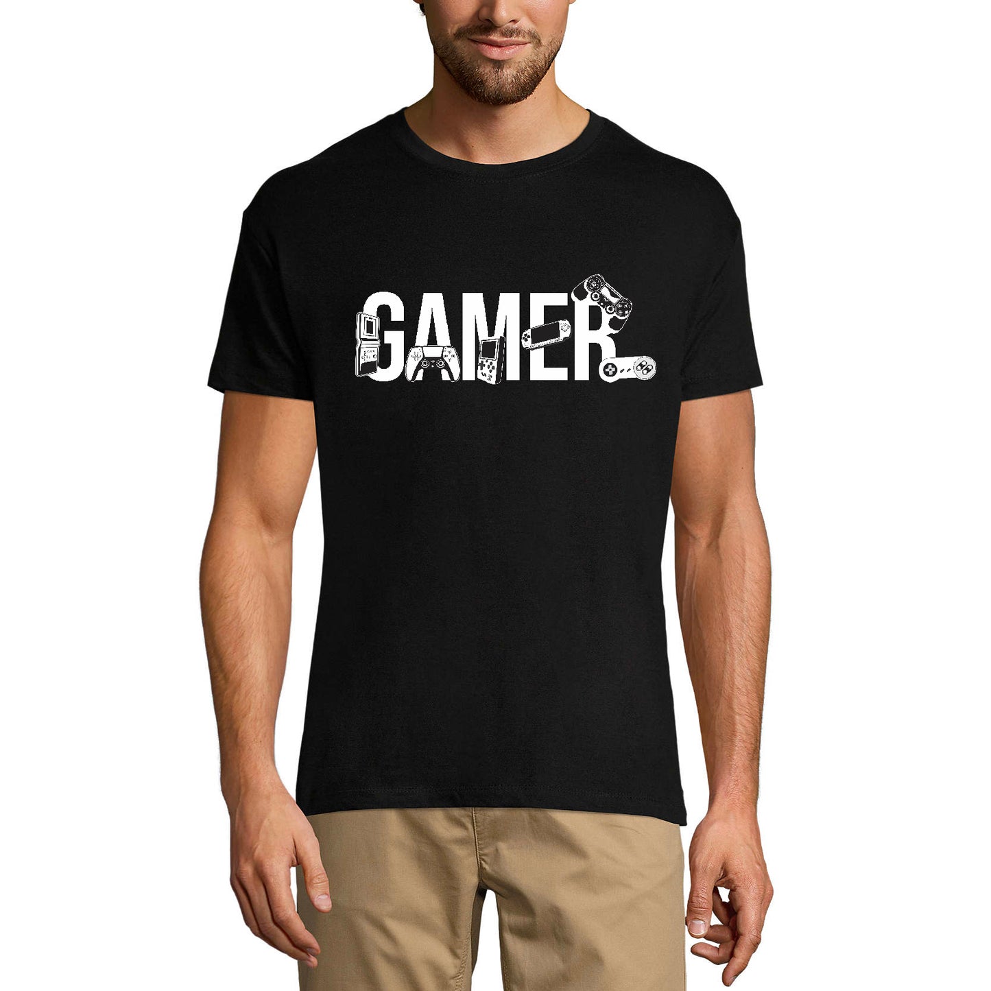 ULTRABASIC Men's Gaming T-Shirt Funny Nerd Gamer - Game Controller Gamepad Tee Shirt