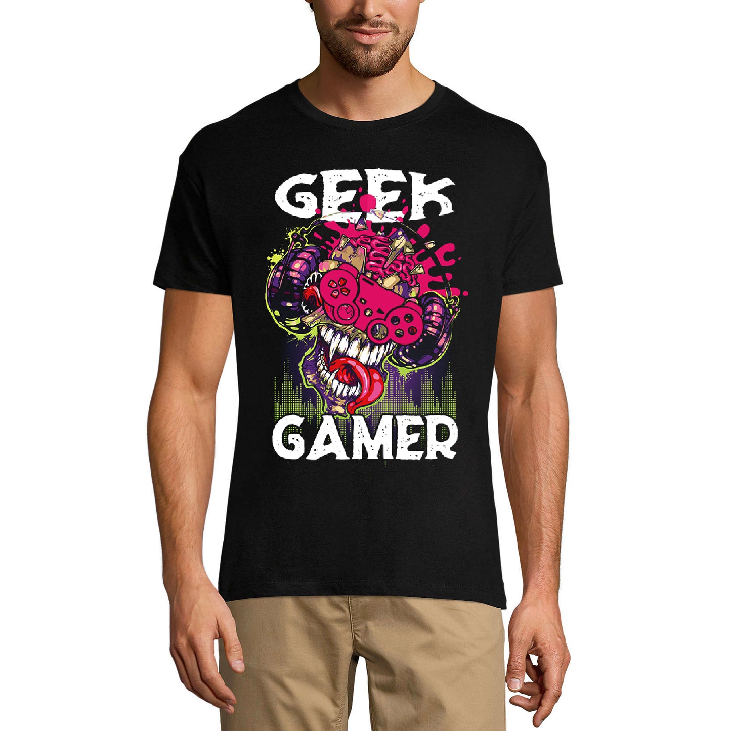 ULTRABASIC Graphic Men's T-Shirt Geek Gamer - Vintage Shirt - Gaming Apparel