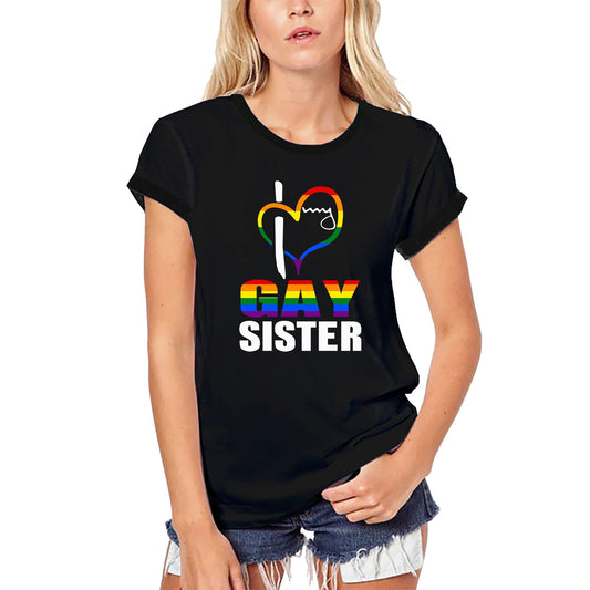 T-shirt bio femme ULTRABASIC J'aime ma soeur gay - LGBT Heart Pride