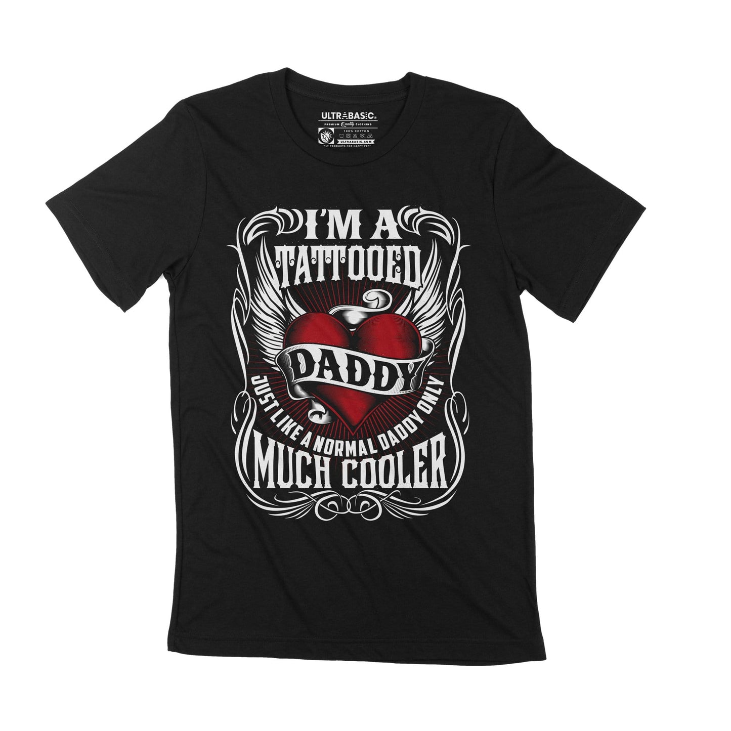 T-Shirt ULTRABASIC pour hommes, je suis tatoué papa, beaucoup plus cool, fête des pères, cadeau Vintage décontracté