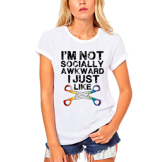 T-shirt bio ULTRABASIC pour femmes, je ne suis pas socialement gênant - Tee-shirt LGBT drôle